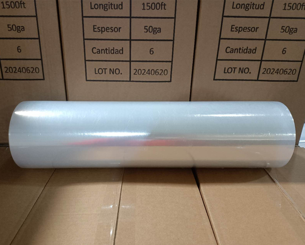 TRANSPARENTE 50GA 1500FT LLDPE-STRETCHWICKEL FÜR PALETTENVERPACKUNG